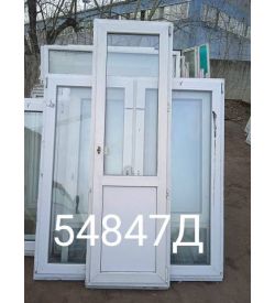 Двери Пластиковые Б/У 2140(в) х 660(ш) Балконные
